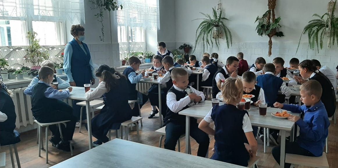 Организация питания школьников осуществляется в специальном отведенном помещении (столовой на 40 мест)